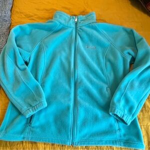 Columbia Turquoise Full-Zip Fleece Jacket